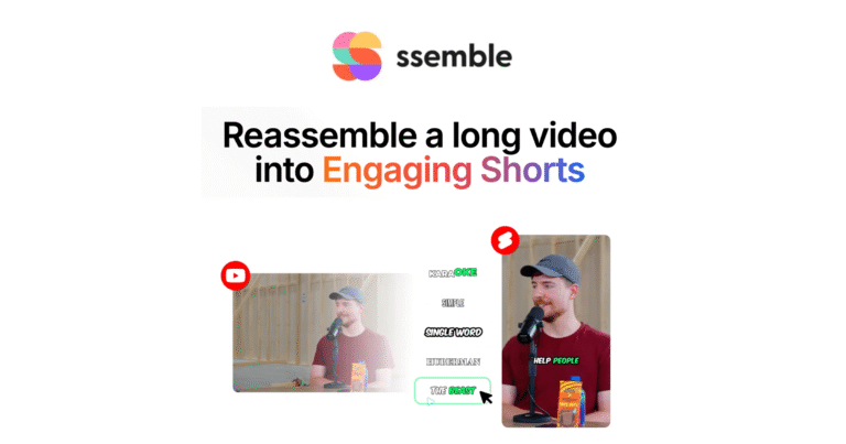 Ssemble AI all-in-one video creation platform showing scripting and editing workspace dashboard