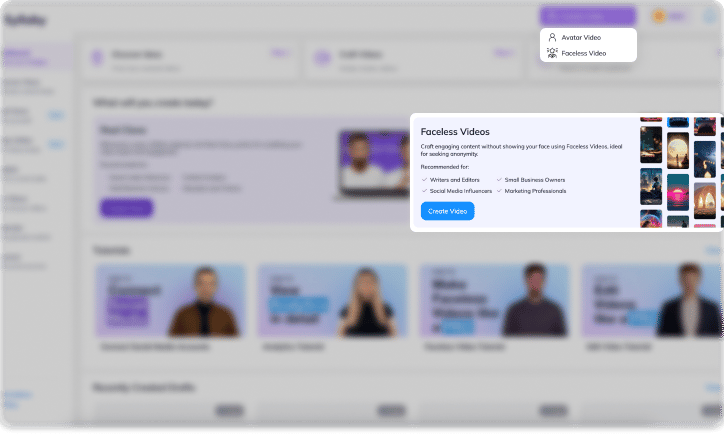 Syllaby AI script generation feature interface showing how to create video scripts instantly with AI
