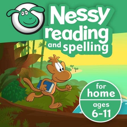 Nessy Reading and Spelling app interface featuring gamified dyslexia learning environment