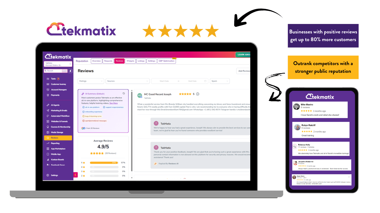 Tekmatix done-for-you tech services and expert migration setup dashboard interface