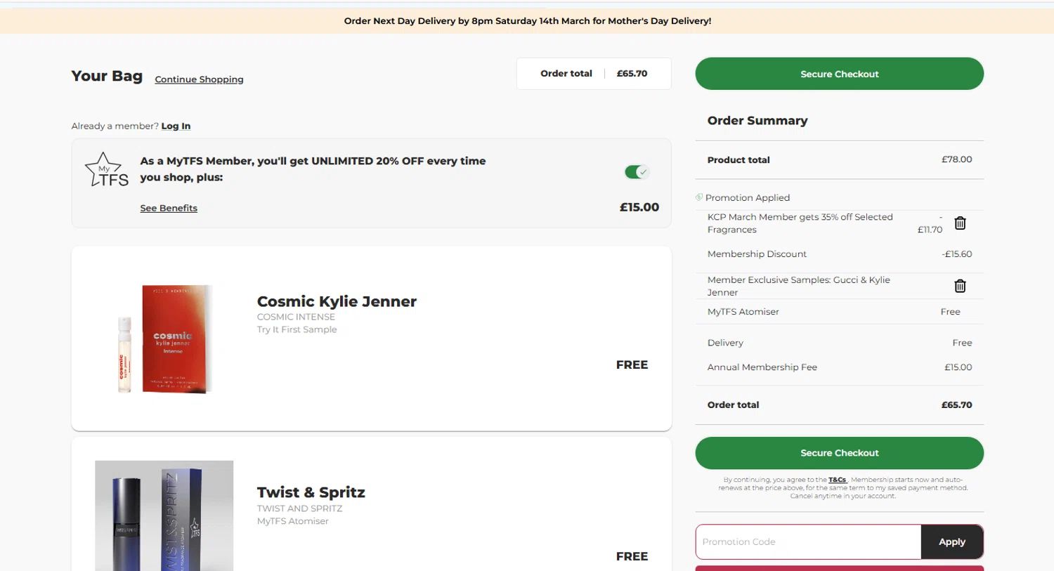 The Fragrance Shop coupon code tested June 2026 – Coupons Scout