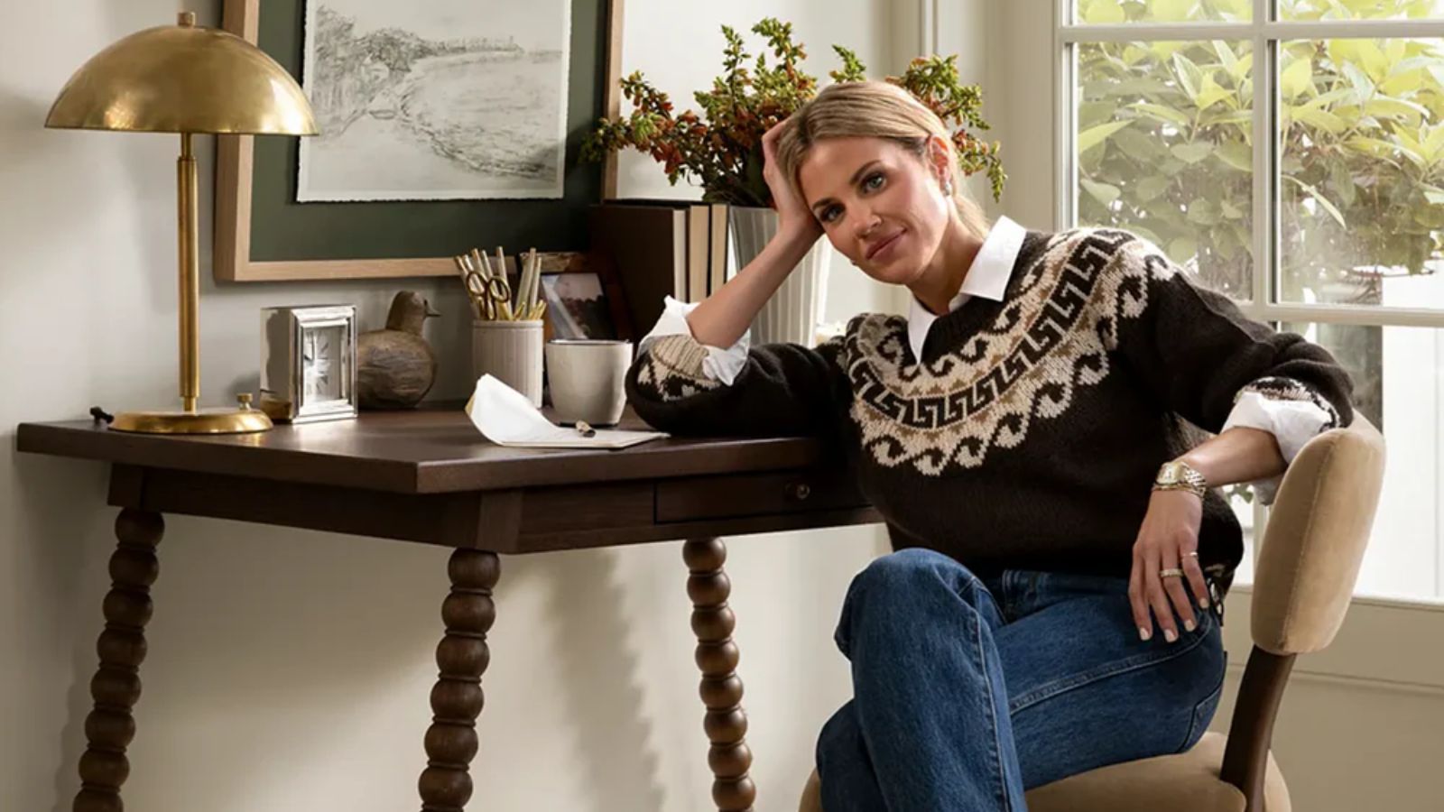 McGee and Co cozy fall collection room with vintage-inspired curated furniture pieces