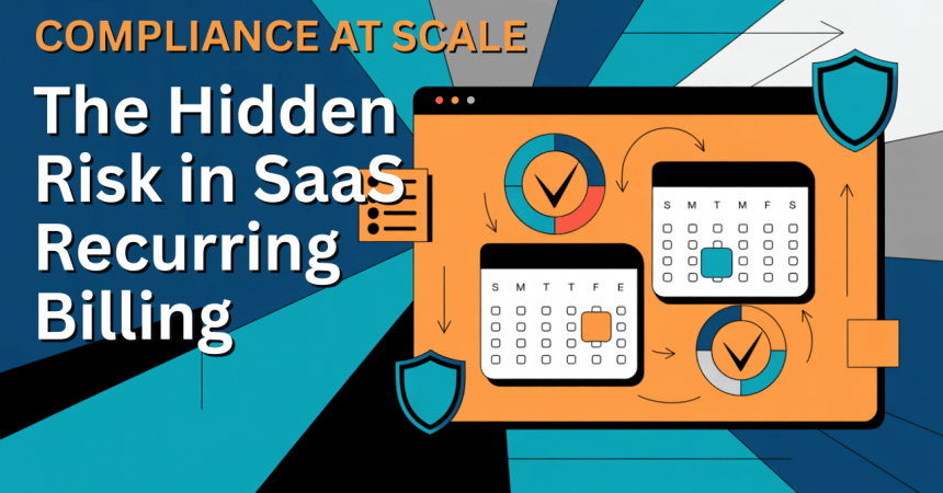 SaaS recurring billing hidden fees compliance risk illustration showing financial warning indicators
