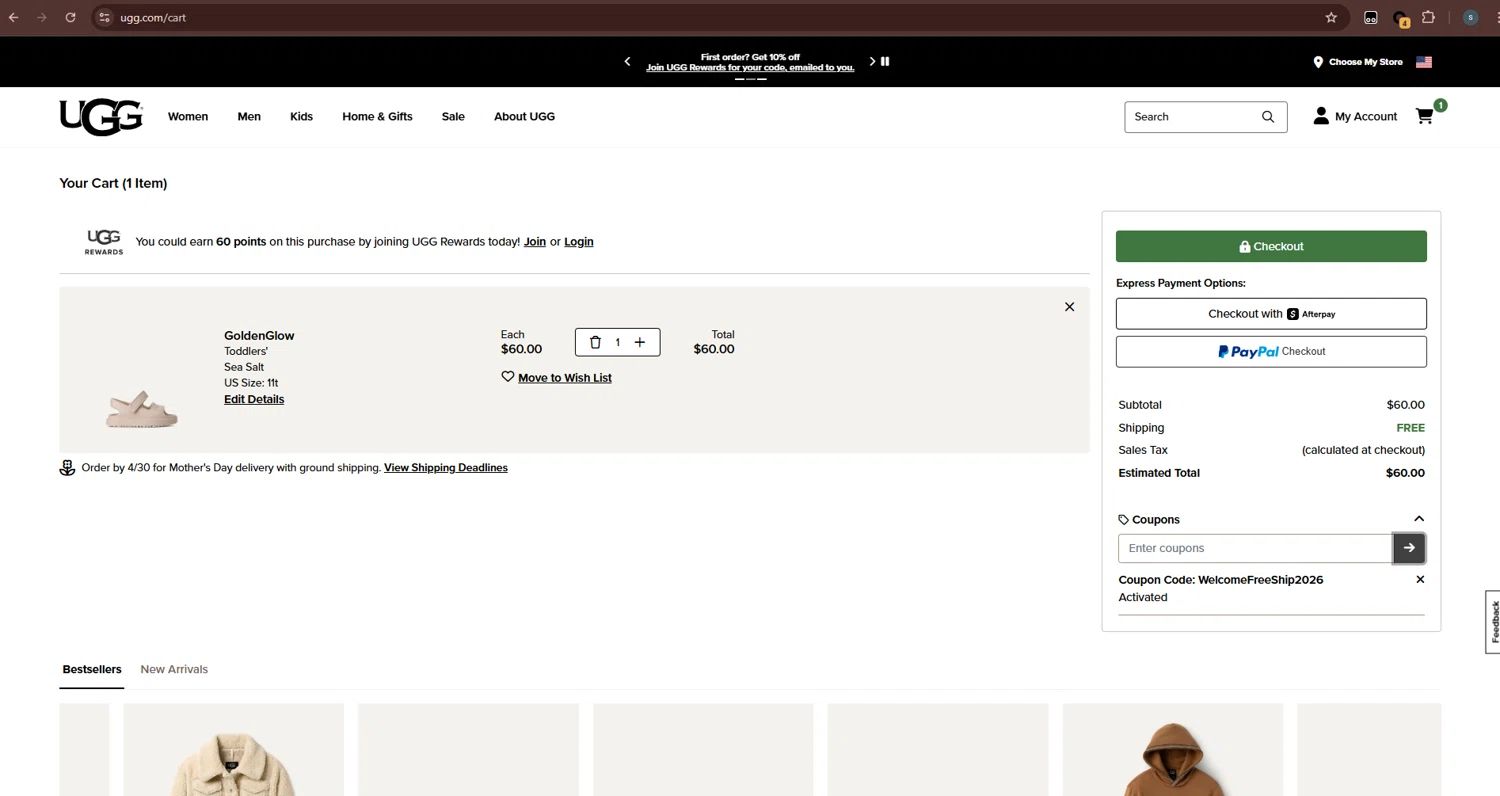 UGG FR coupon code tested June 2026 – Coupons Scout