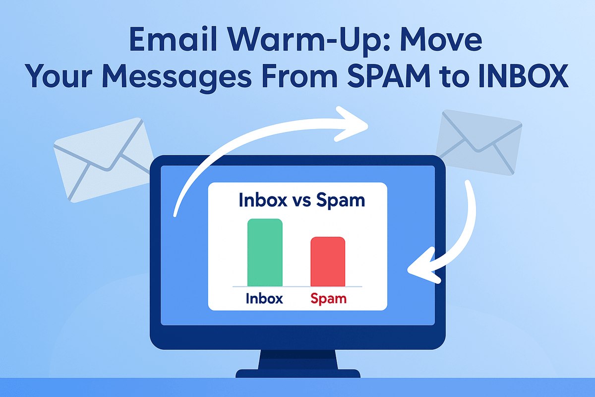 Email warm-up tool comparison dashboard showing inbox deliverability metrics and sender reputation analysis