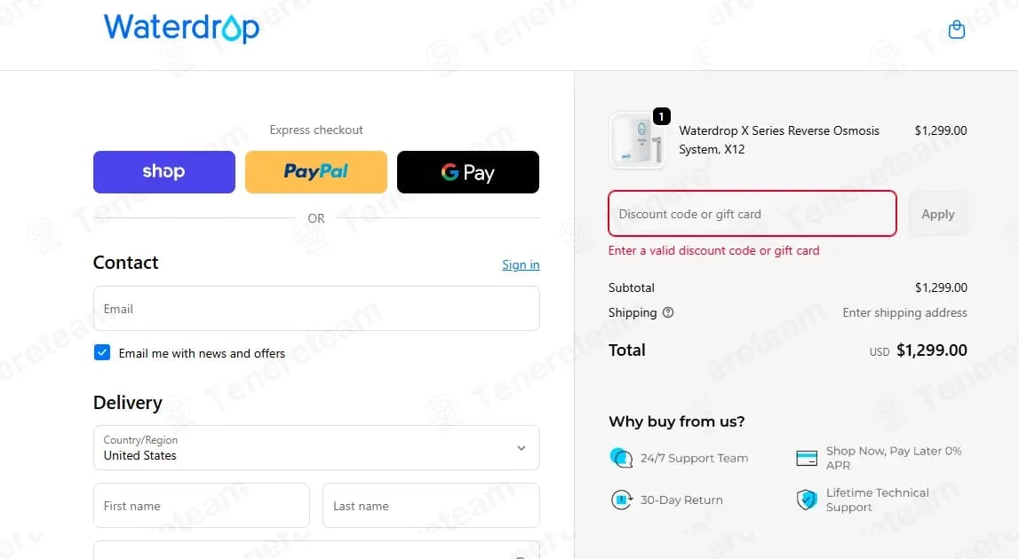 Waterdrop coupon code tested June 2026 – Coupons Scout