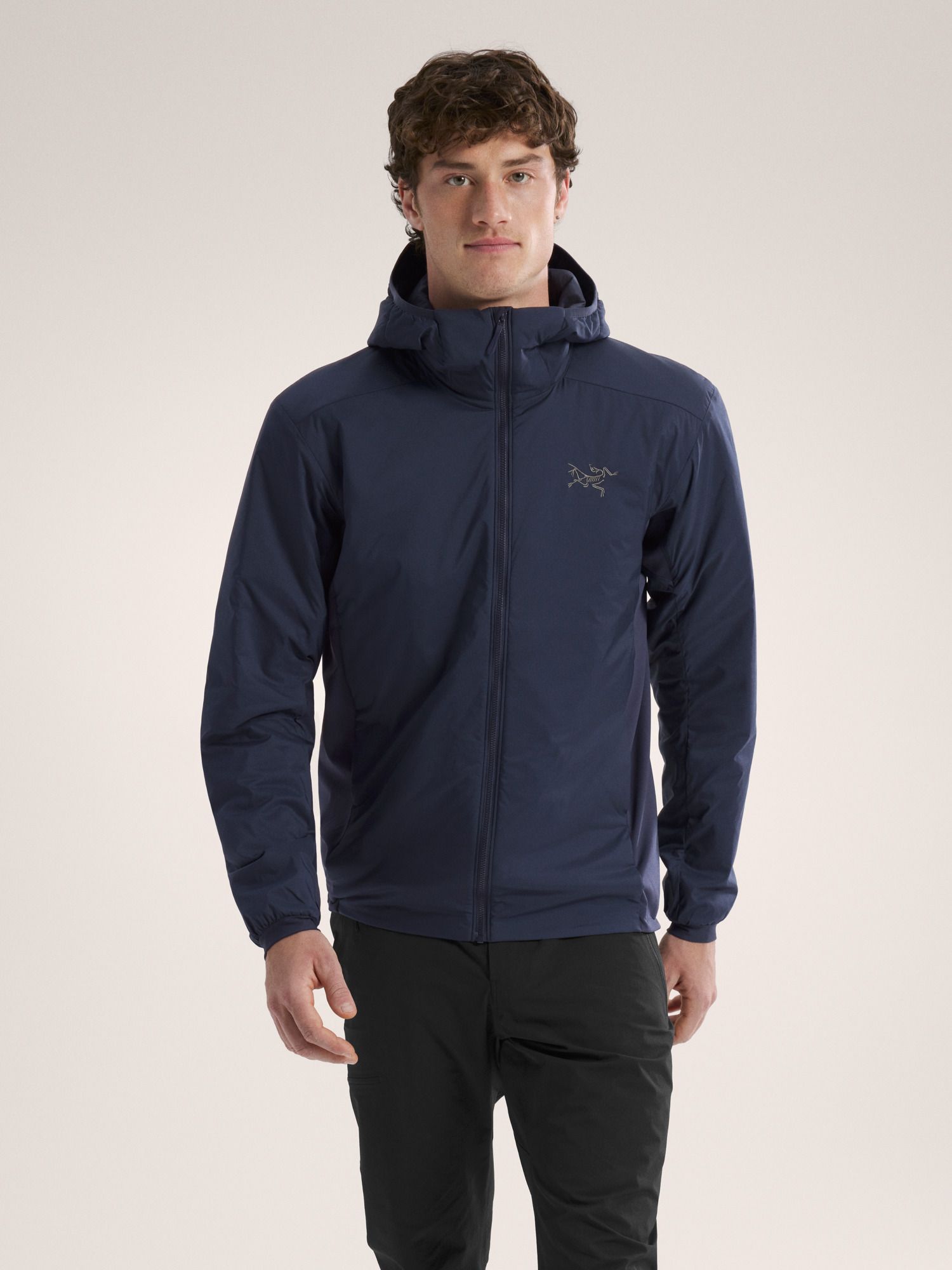 Arc'teryx Atom Hoody men's synthetic insulated jacket in black sapphire colorway