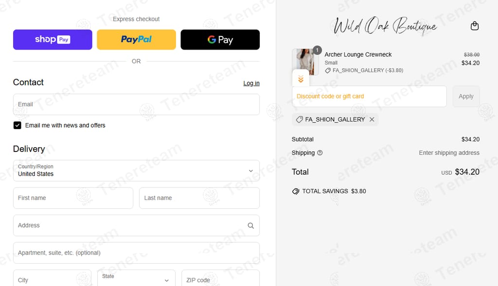 Wild Oak Boutique coupon code tested September 2026 – Coupons Scout