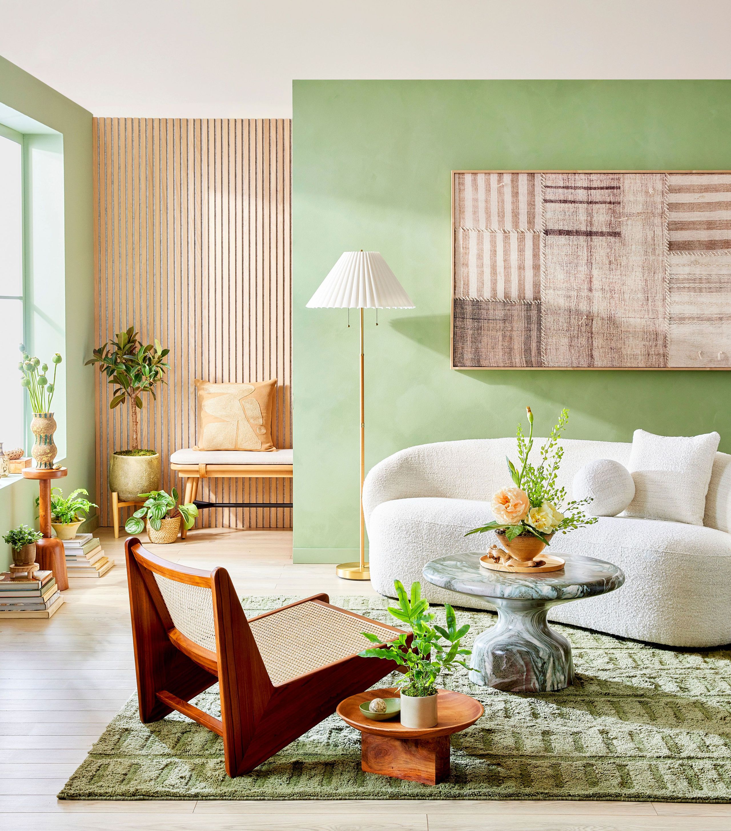 Japandi minimalist home decor style featuring neutral tones natural wood and clean lines