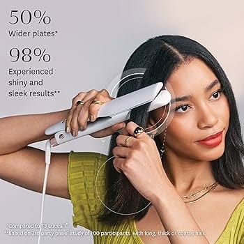 ghd Hair US Review 2026: Salon-Quality Shine, But Is It Worth the Risk? -T3 Lucea 1 inch professional straightening and styling flat iron in white and rose gold-couponsscout.com