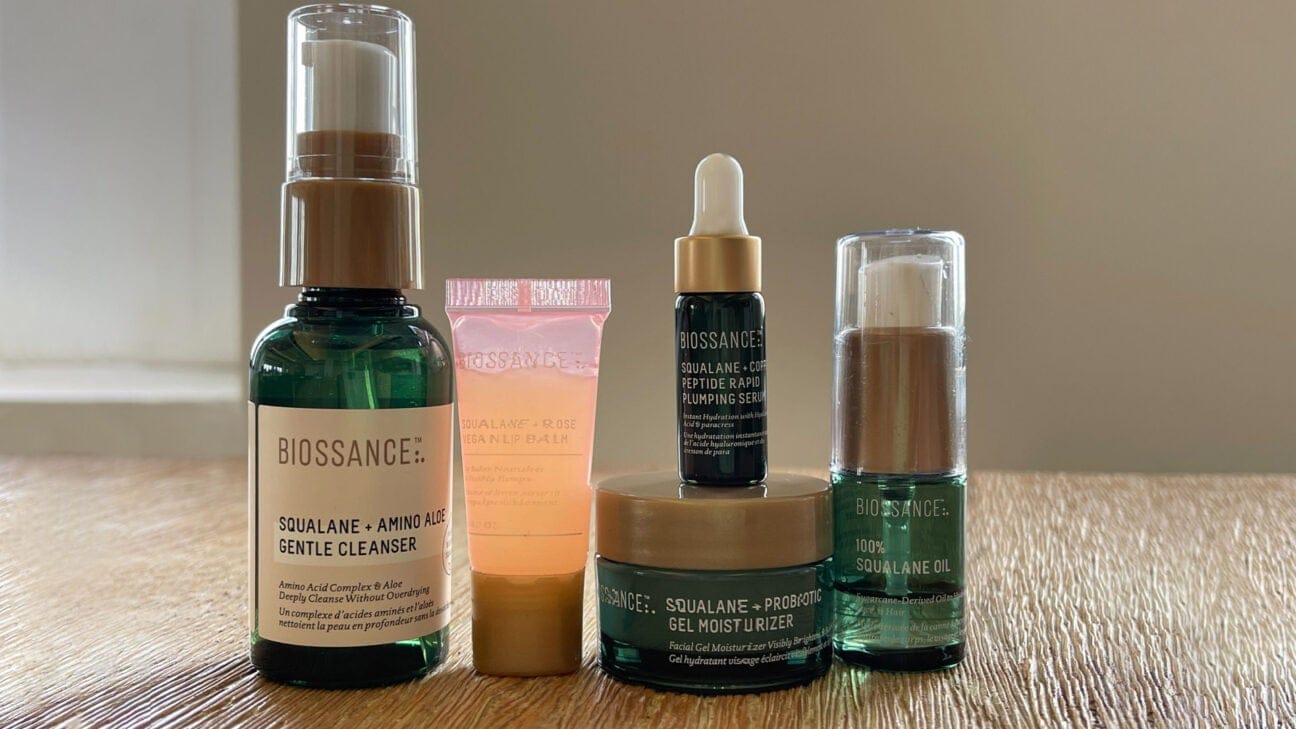 Biossance squalane skincare line showcasing clean beauty science and sustainable formulations