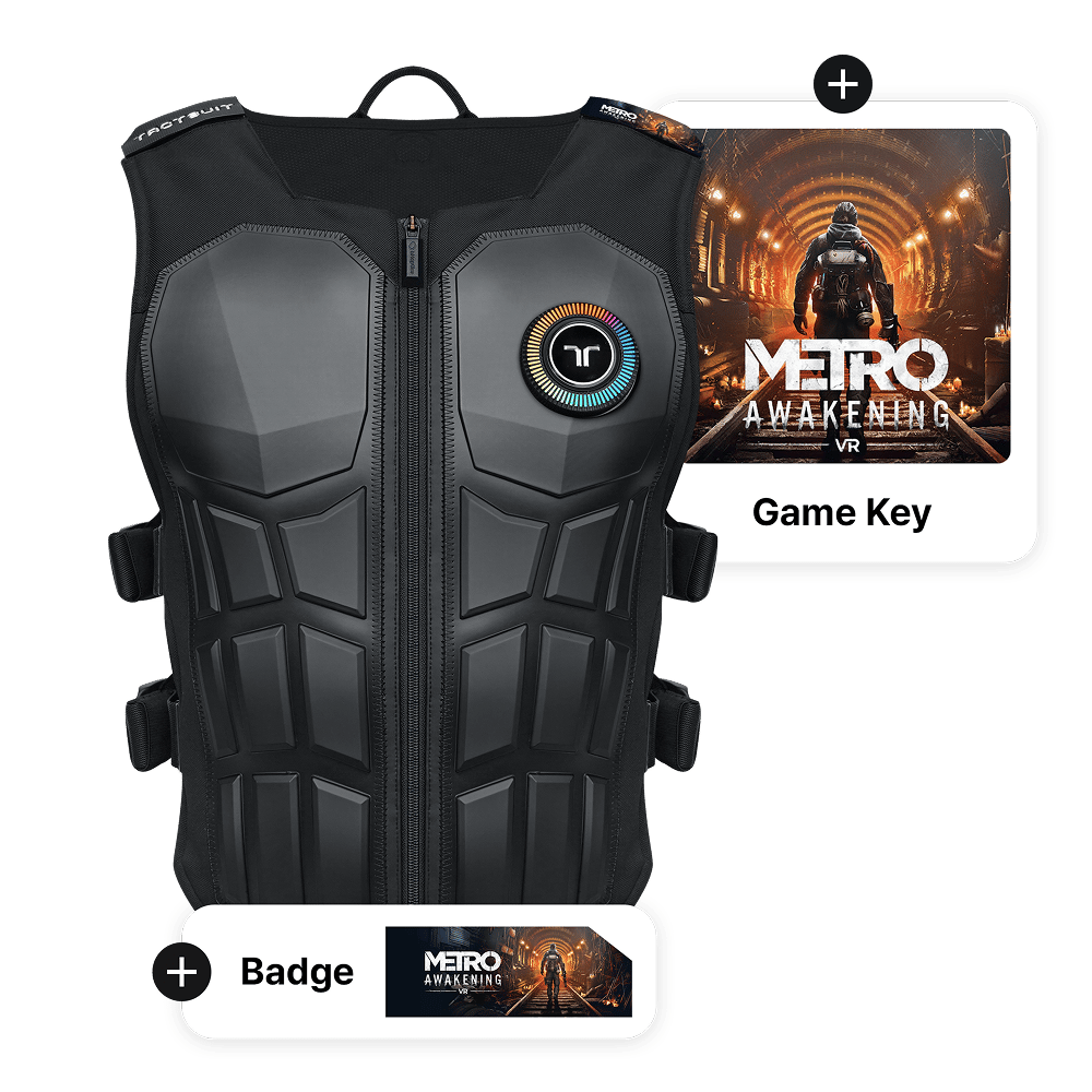 bHaptics TactSuit Pro haptic vest with 32 feedback motors for VR immersion