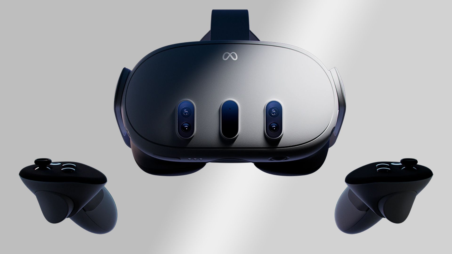 Meta Quest 3 standalone VR mixed reality headset with controllers product shot