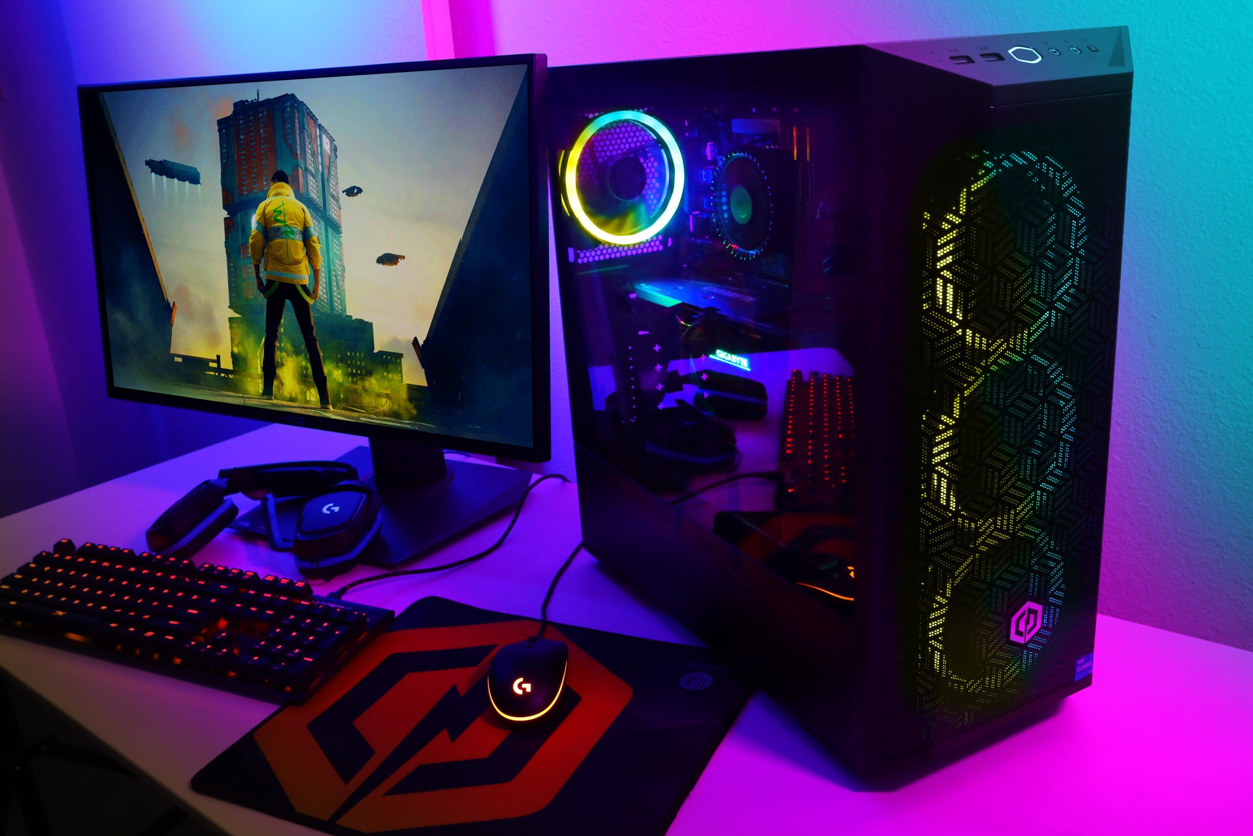 CyberPowerPC prebuilt gaming desktop showcasing RGB lighting and value configuration