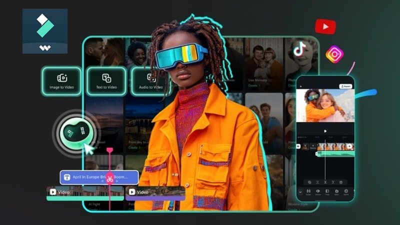 Gling AI editing performance dashboard for creators showing AI cut suggestions and timeline