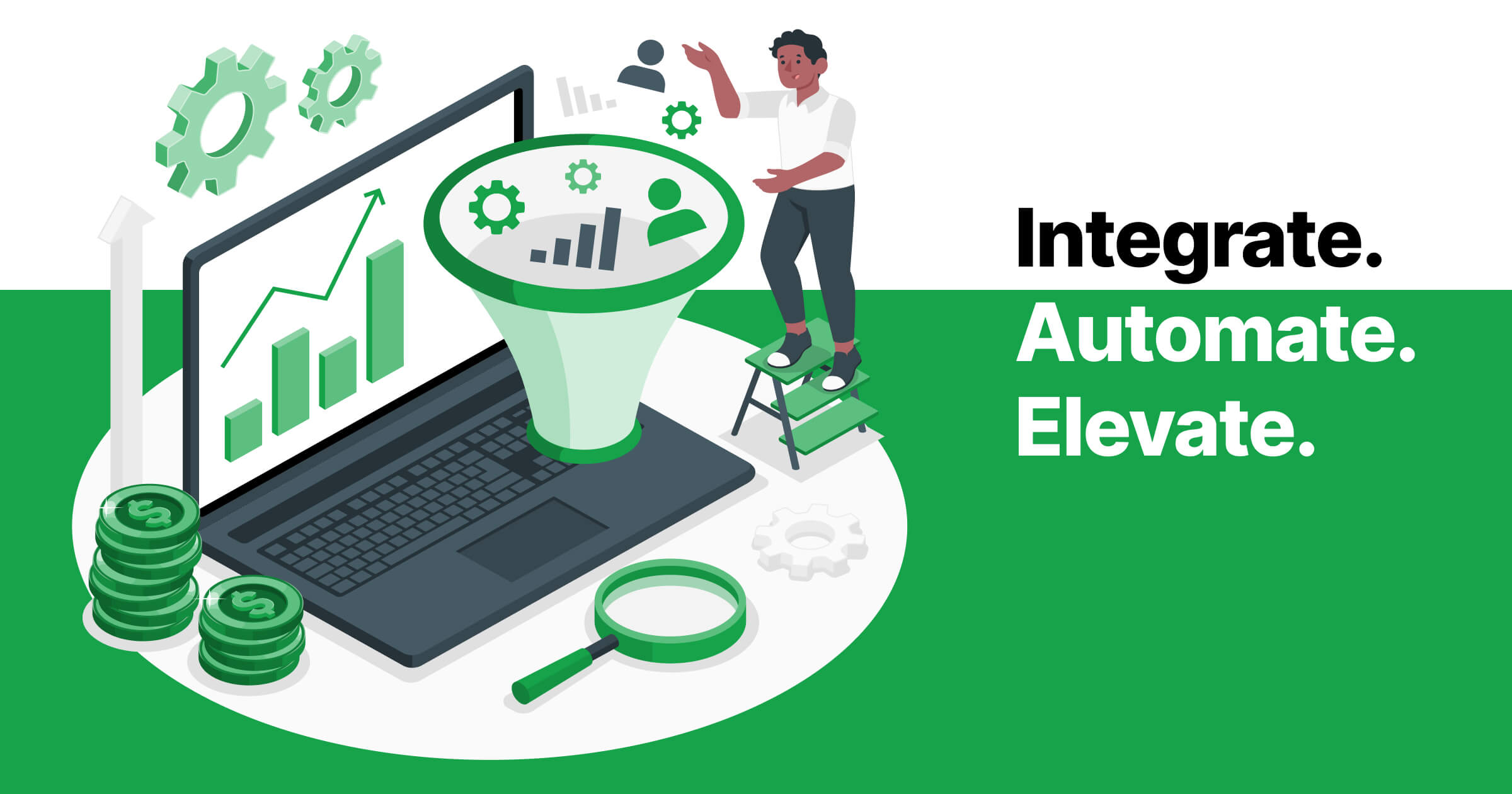 All-in-one digital marketing platform dashboard showing consolidated SEO content and social workflow tools