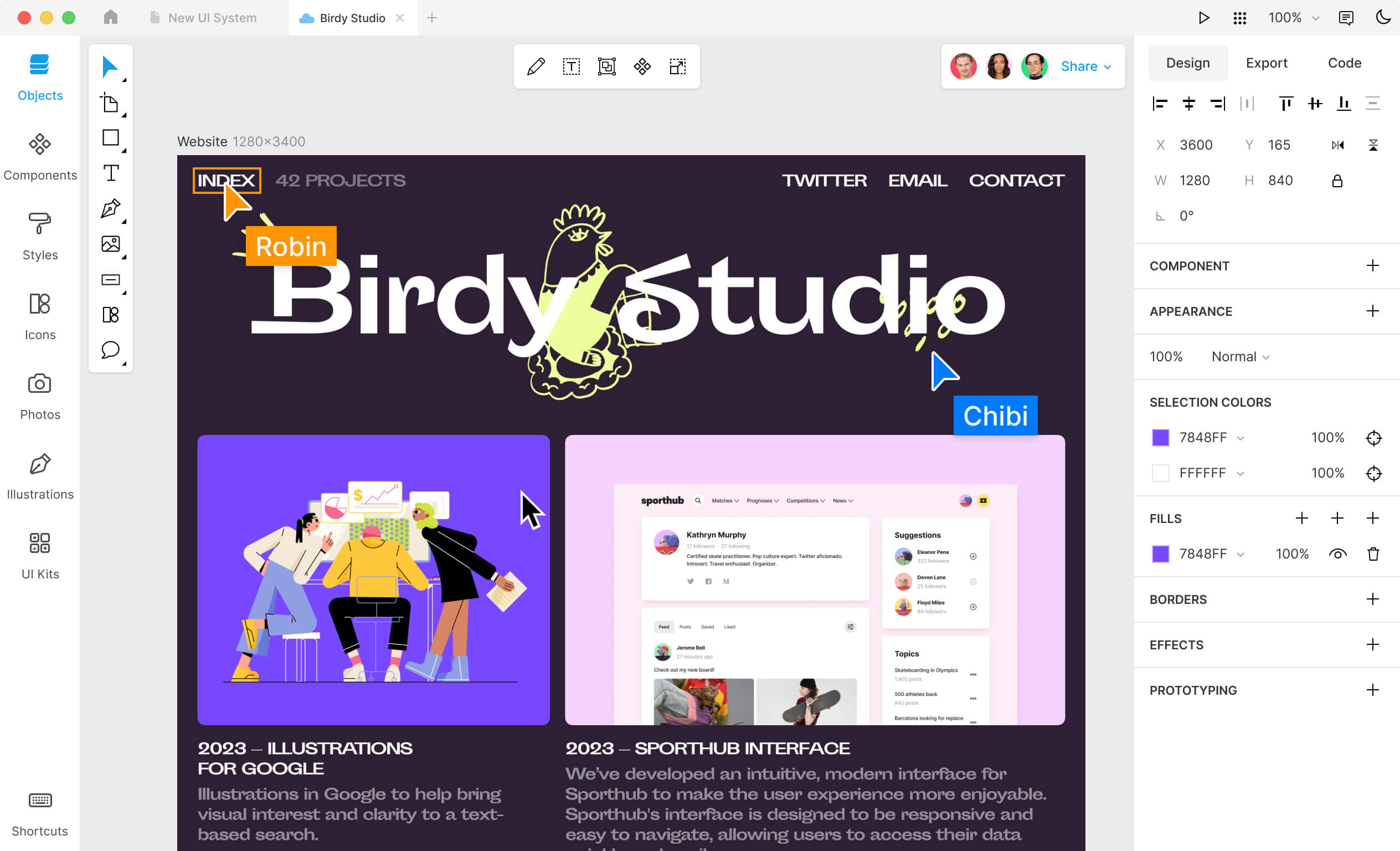 Lunacy free vector graphic design editor interface for Windows Mac Linux by Icons8