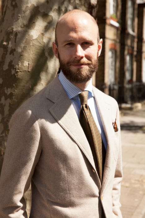 Drake's London made-to-order silk ties displayed showing artisanal handmade quality