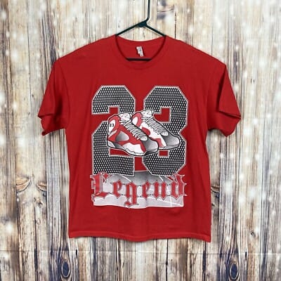 Folded heavyweight Legends-style premium cotton t-shirt showcasing thick fabric construction and minimal design