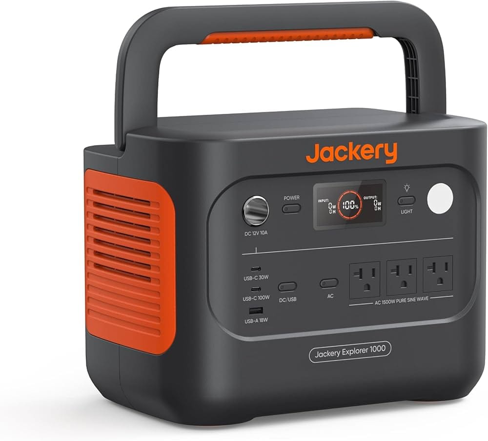 Jackery Explorer 1000 Pro portable power station with simple plug-and-play interface for beginners