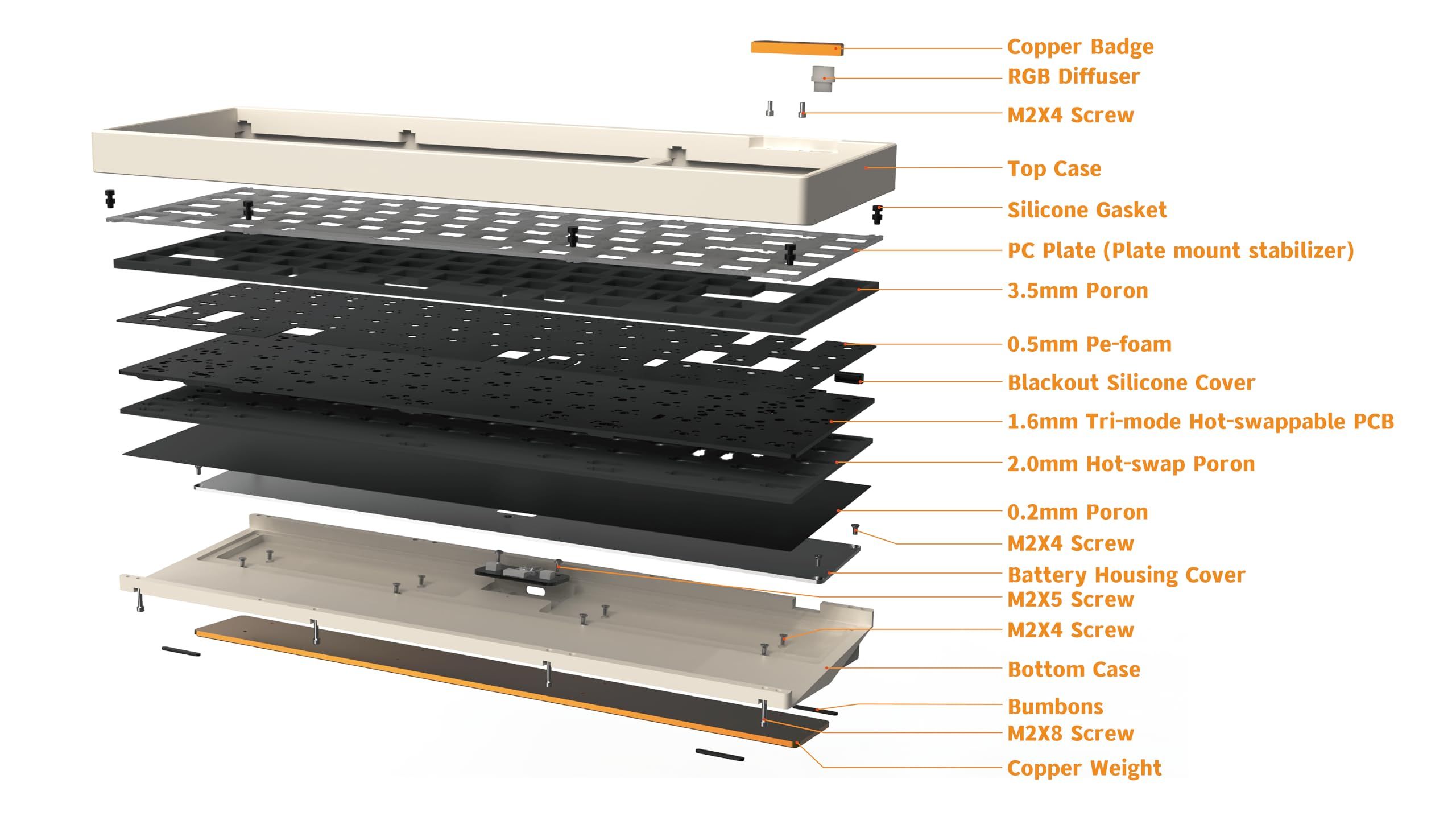Luminkey 65 wireless mechanical keyboard with silver aluminum case and PBT keycaps on desk