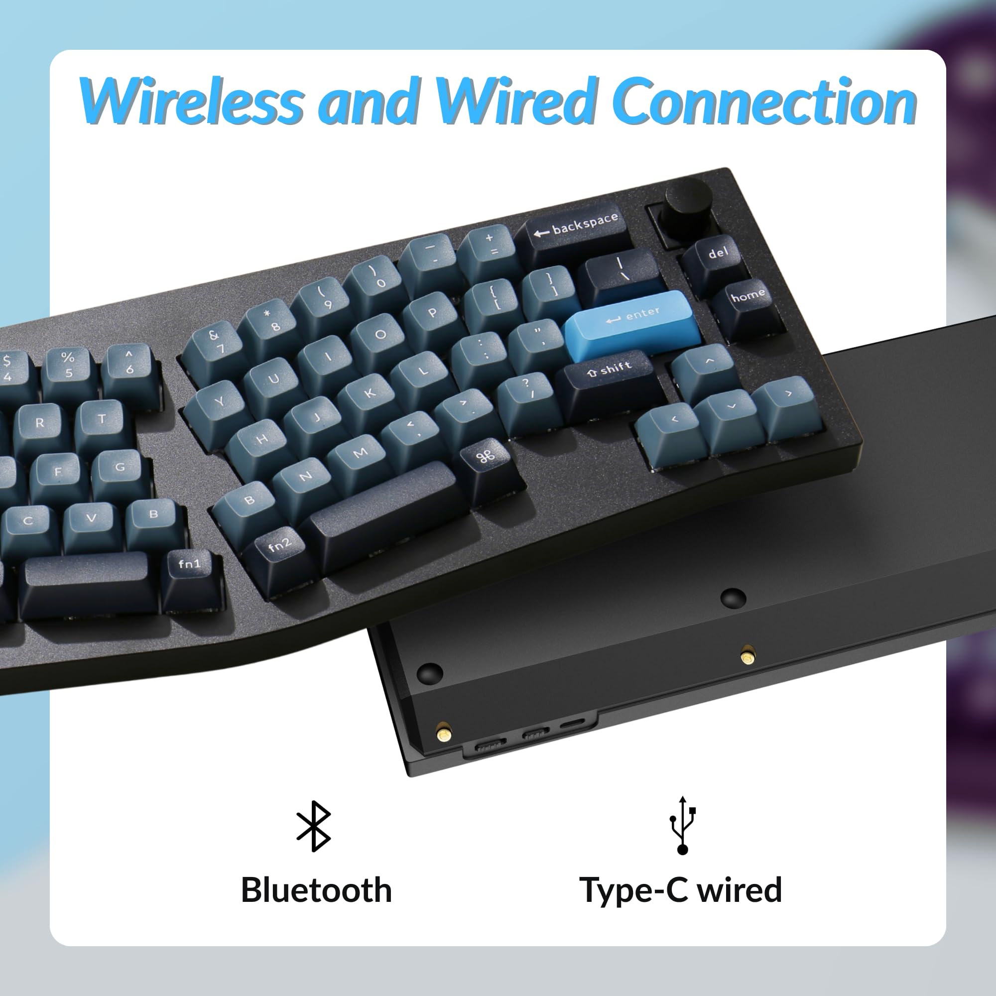 Keychron Q8 Pro wireless mechanical keyboard with Alice layout and aluminum case design