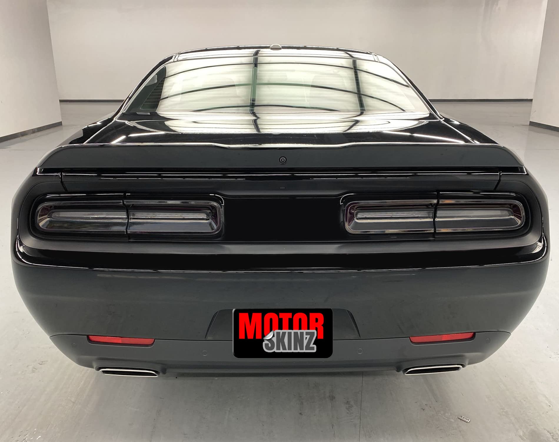 Luxe Auto Concepts Review (2026): Worth the Risk? A Data-Driven Analysis -Pre-cut smoke vinyl tint overlay kit shown alongside installed Dodge Challenger taillight result-couponsscout.com