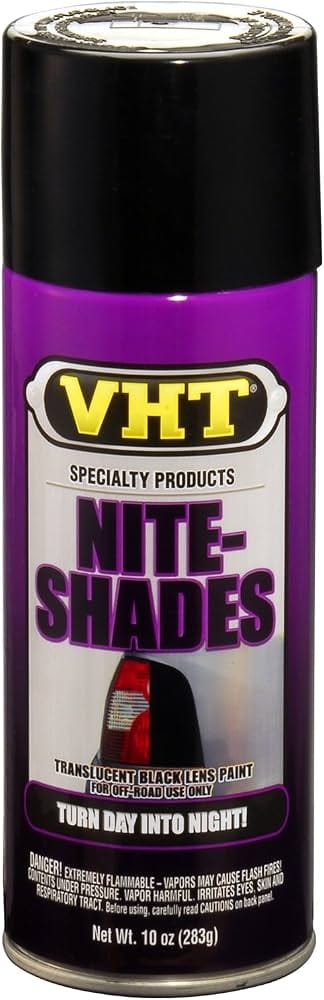 VHT Nite-Shades black translucent lens tinting spray paint can for taillights