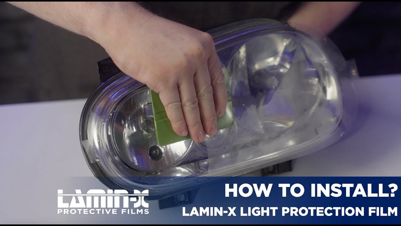Lamin-x light protection film DIY home installation tutorial for vehicle headlights
