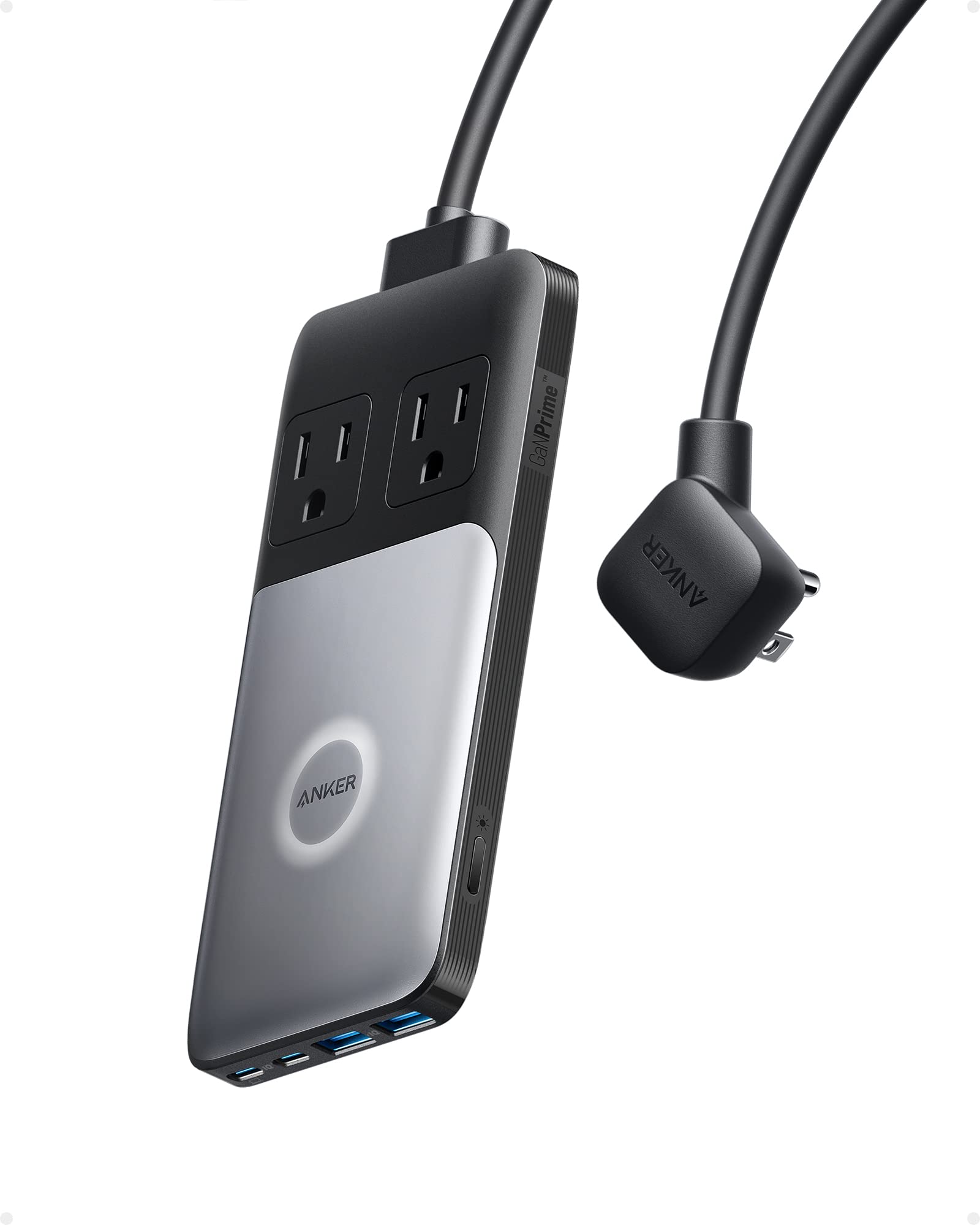 Anker 100W GaN charging station with multiple USB-C ports for laptops and phones