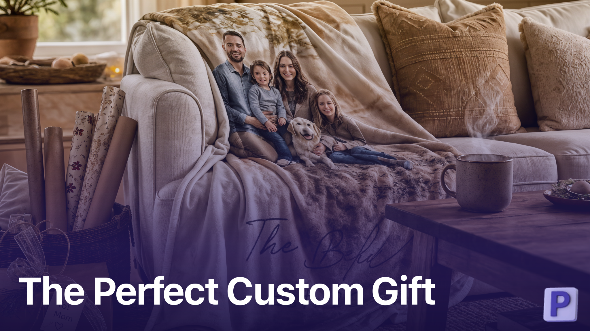 Personalized print-on-demand fleece blanket sample showcasing custom design fulfillment quality for buyers