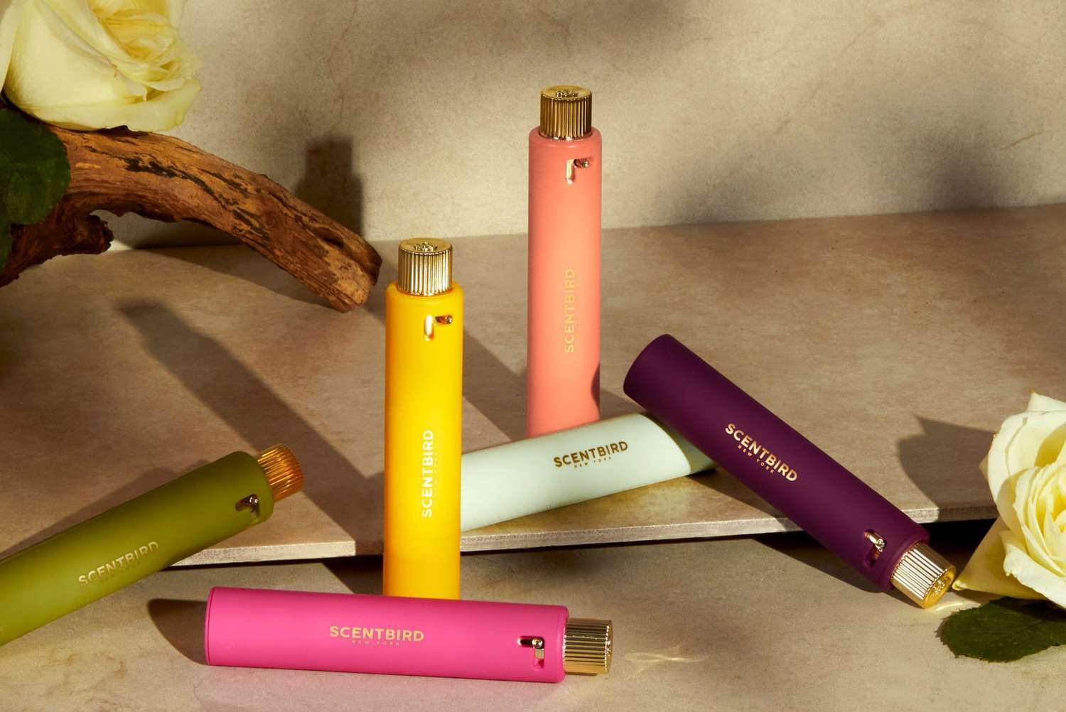 Scentbird perfume subscription box benefits showcase with monthly fragrance samples display