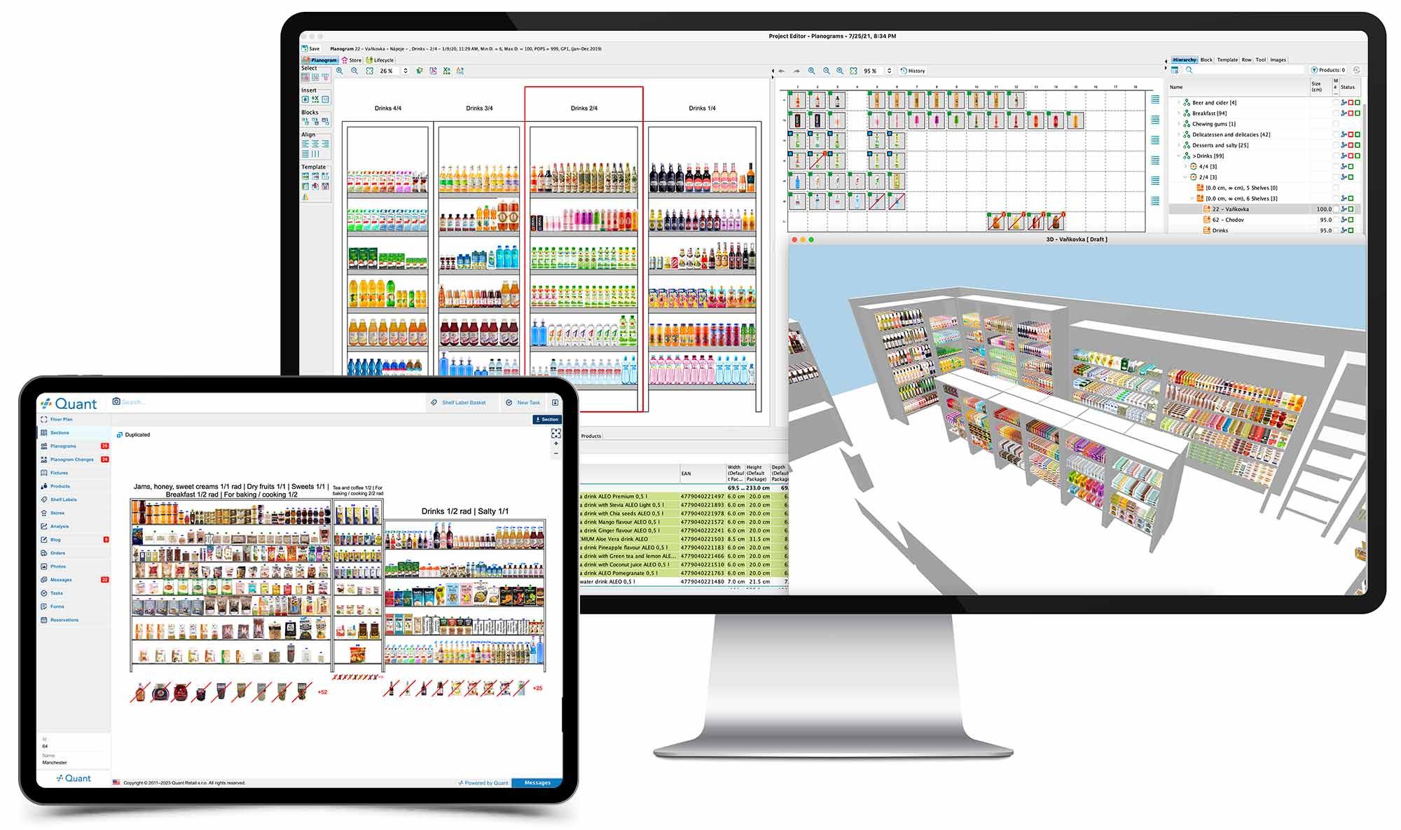 Quant Retail intelligent retail platform planogram software with enterprise security and compliance features