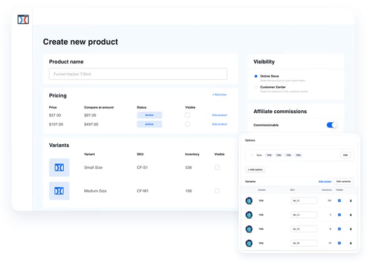 ClickFunnels professional sales funnel builder dashboard showing analytics and conversion tracking