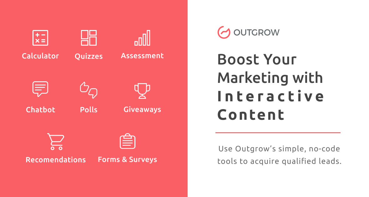 Outgrow custom website calculator builder interface for creating interactive ROI lead generation tools