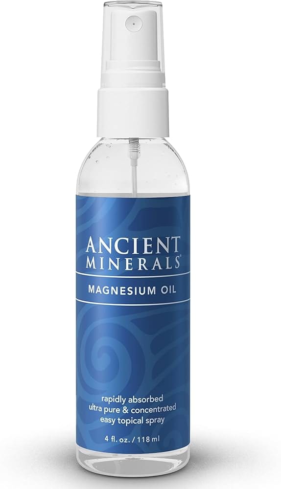 Ancient Minerals Zechstein magnesium oil spray bottle US alternative to Raw Medicine for transdermal use
