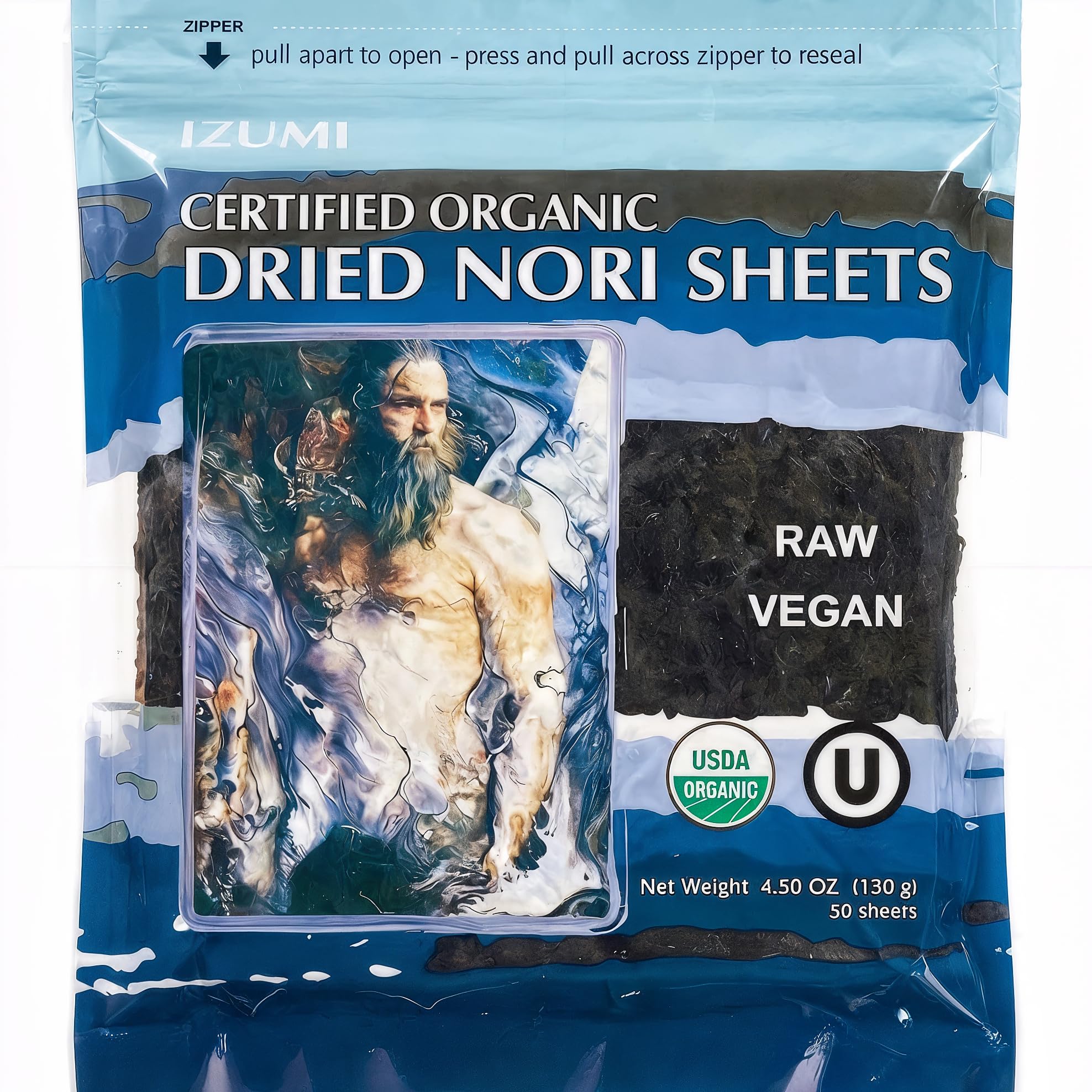 Organic seaweed nori sheets used for keto sandwich wraps and gluten-free sushi alternatives