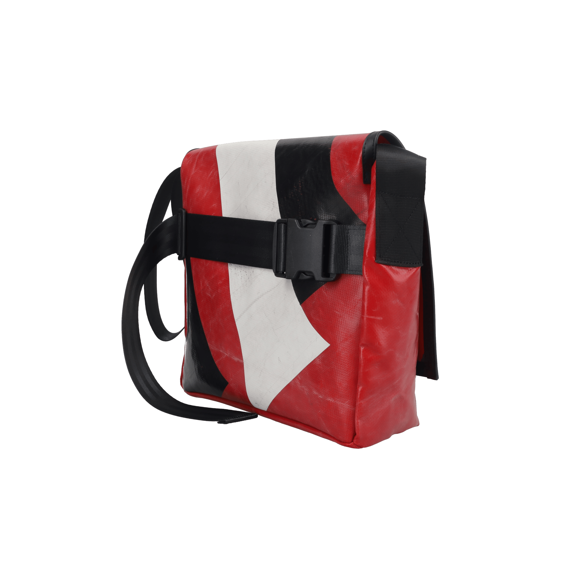 Freitag F14 Dexter messenger bag crafted from upcycled Swiss truck tarpaulin material