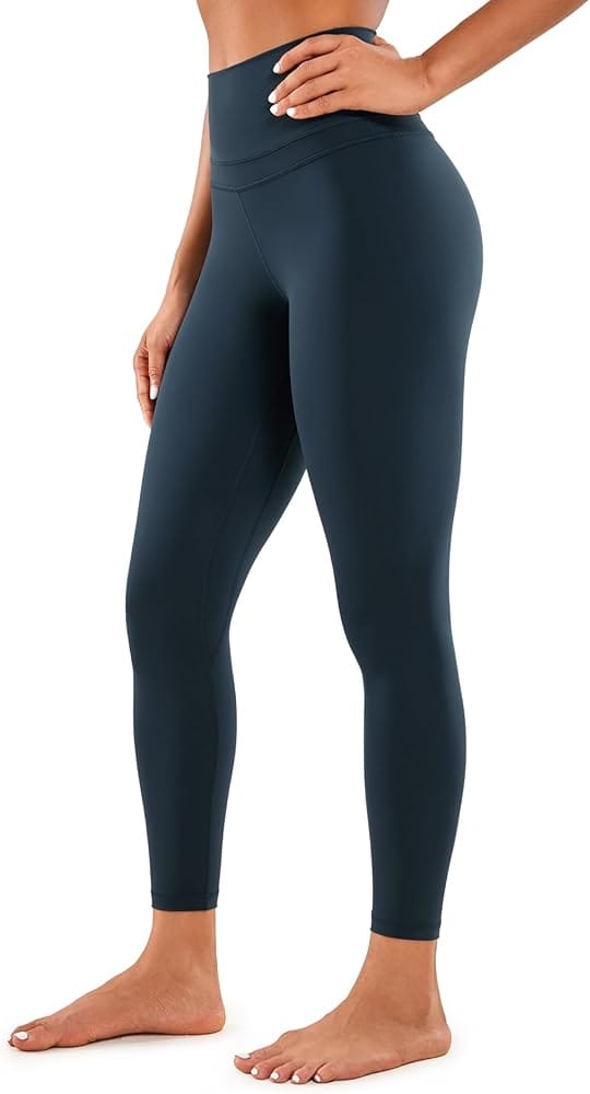 CRZ YOGA Naked Feeling high-waisted workout leggings in navy positioned as a budget Lululemon Align alternative
