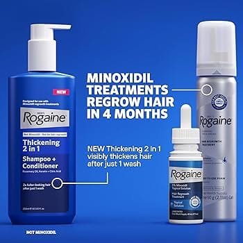 Rogaine Men's 5% Minoxidil Foam Hair Regrowth Treatment FDA approved unscented