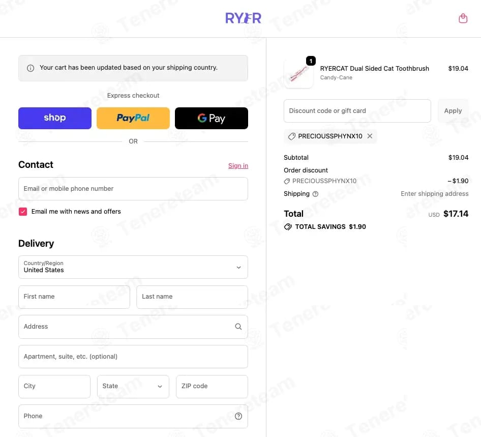 Ryercat coupon code tested June 2026 – Coupons Scout