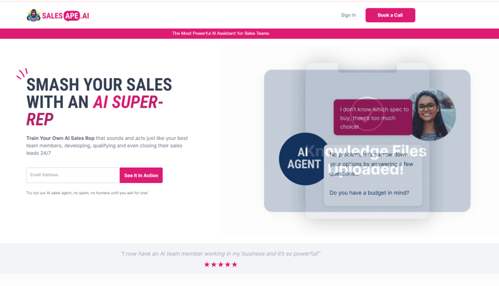 Sales Ape AI official product June 2026