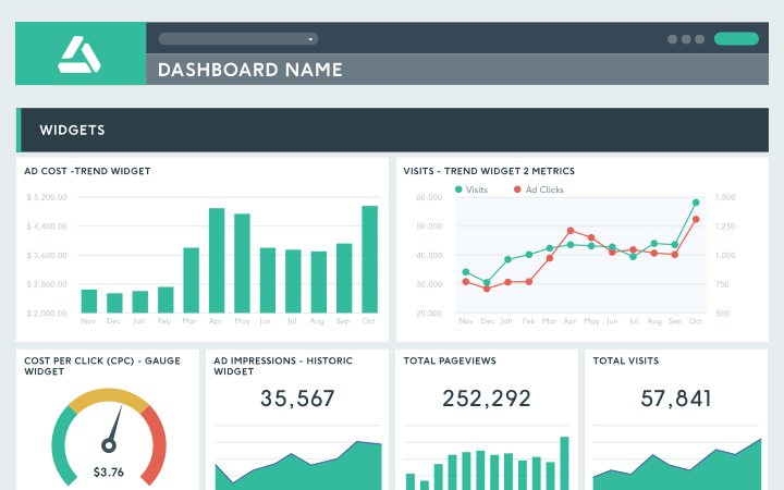 Modern email marketing dashboard interface showing campaign performance metrics and analytics overview