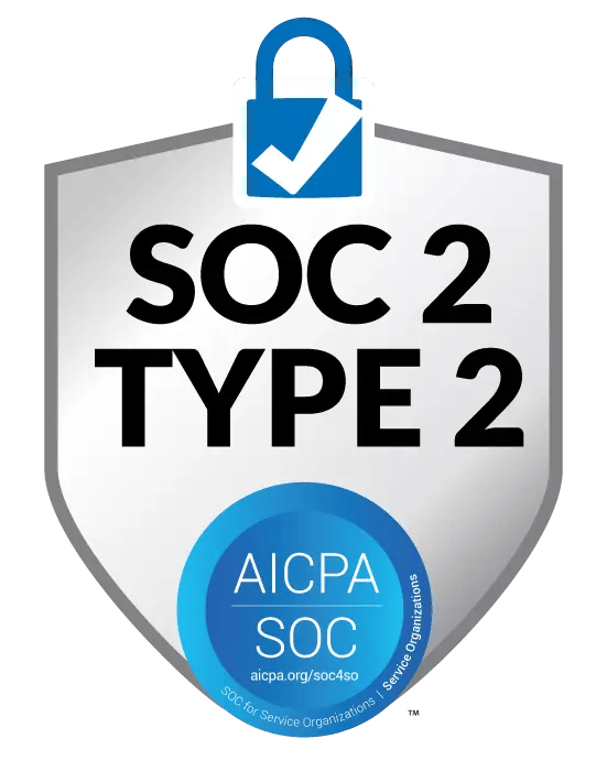 SOC 2 Type II compliance certification badge representing enterprise data security standards