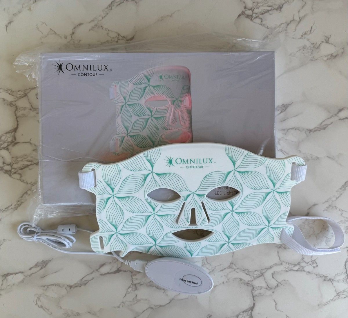 Omnilux Contour Face flexible LED light therapy mask FDA-cleared for at-home rejuvenation