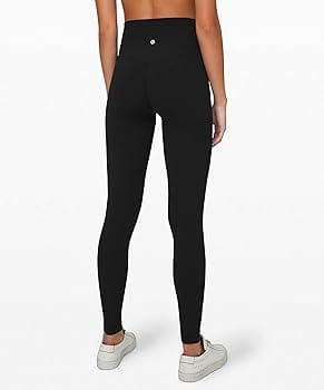 Lululemon Align high-rise full-length yoga pants in black showing signature Nulu fabric