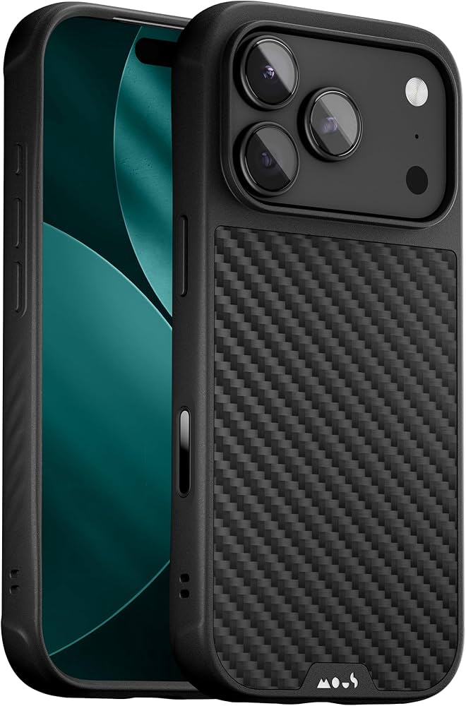 Mous Limitless carbon fibre iPhone Pro case with AiroShock impact protection technology
