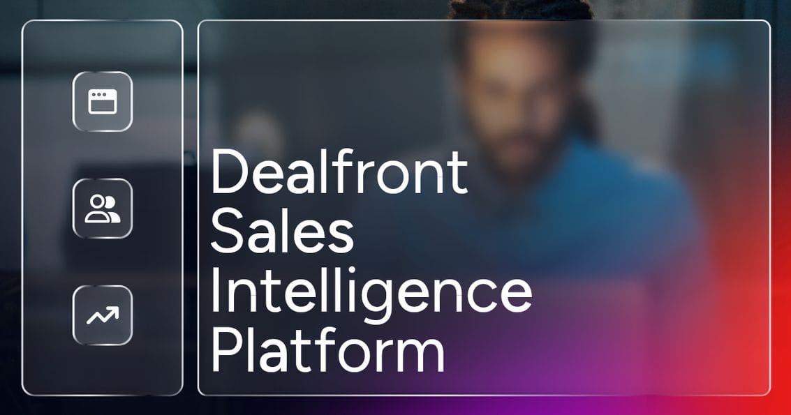 Dealfront B2B sales intelligence platform dashboard with EU-focused account targeting features