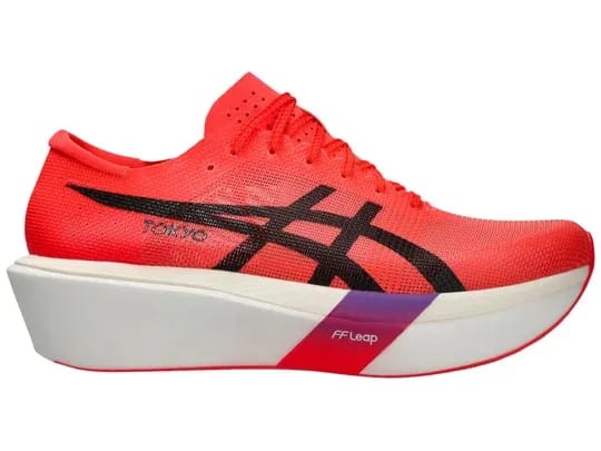 ASICS Metaspeed Sky Tokyo carbon-plated racing shoe in flash red and black