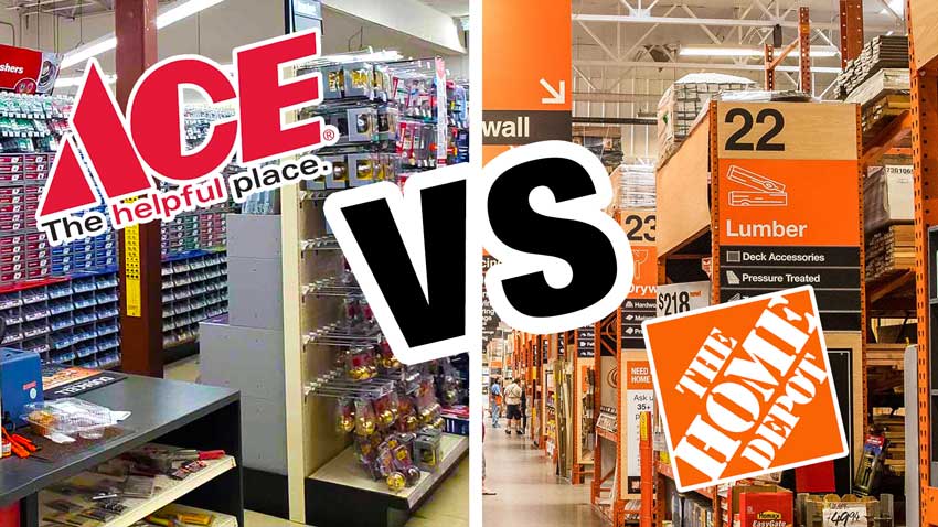 Ace Hardware vs Home Depot retail store price and service comparison analysis